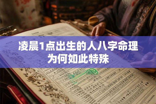 凌晨1点出生的人八字命理为何如此特殊