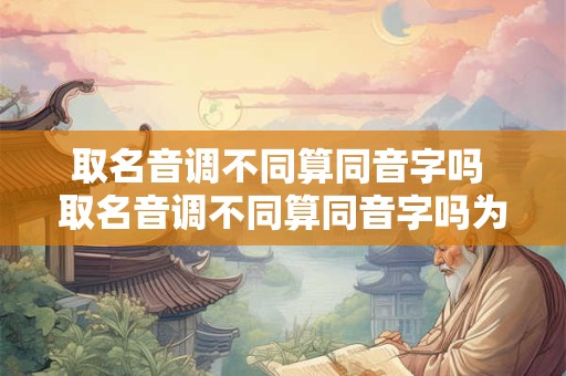 取名音调不同算同音字吗 取名音调不同算同音字吗为什么