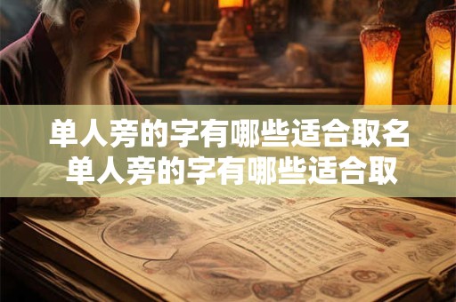 单人旁的字有哪些适合取名 单人旁的字有哪些适合取名男孩