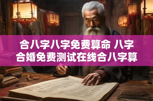 合八字八字免费算命 八字合婚免费测试在线合八字算婚姻