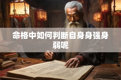 命格中如何判断自身身强身弱呢