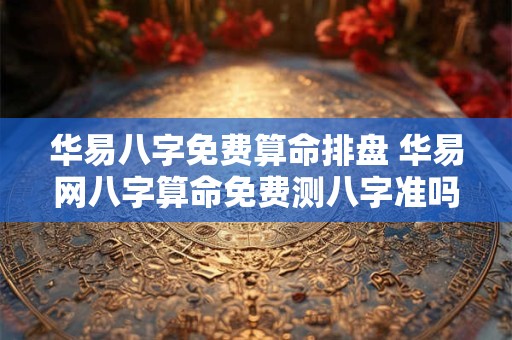 华易八字免费算命排盘 华易网八字算命免费测八字准吗