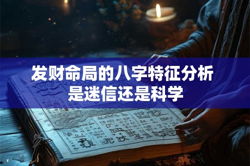 发财命局的八字特征分析 是迷信还是科学