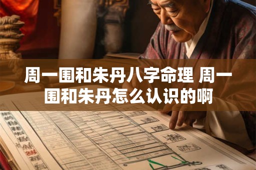 周一围和朱丹八字命理 周一围和朱丹怎么认识的啊