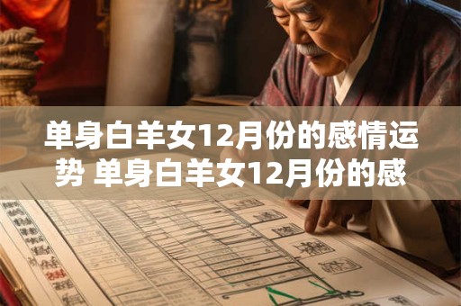单身白羊女12月份的感情运势 单身白羊女12月份的感情运势怎么样