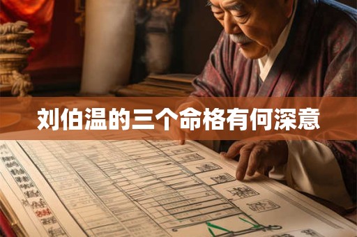 刘伯温的三个命格有何深意