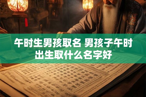 午时生男孩取名 男孩子午时出生取什么名字好