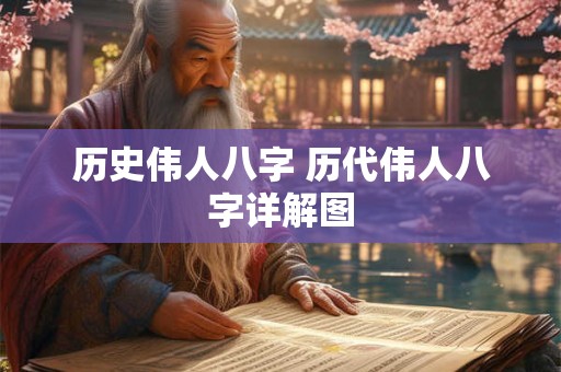历史伟人八字 历代伟人八字详解图