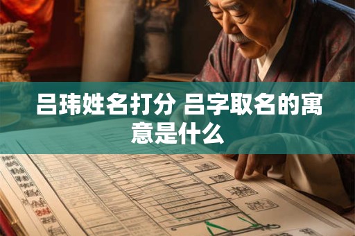 吕玮姓名打分 吕字取名的寓意是什么