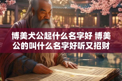 博美犬公起什么名字好 博美公的叫什么名字好听又招财大全