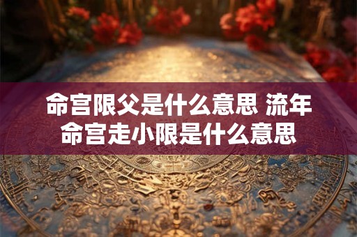 命宫限父是什么意思 流年命宫走小限是什么意思
