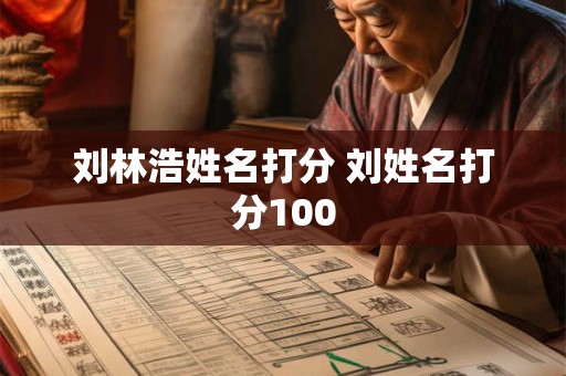 刘林浩姓名打分 刘姓名打分100