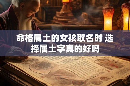 命格属土的女孩取名时 选择属土字真的好吗