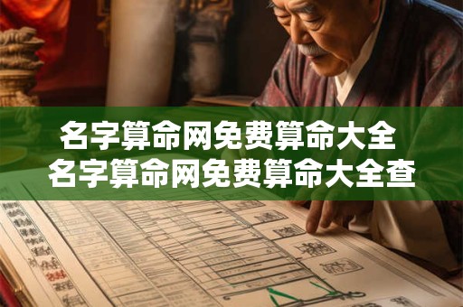名字算命网免费算命大全 名字算命网免费算命大全查询