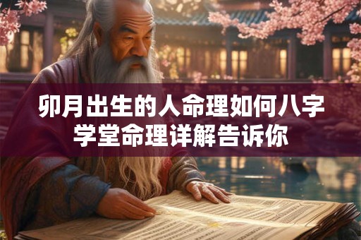 卯月出生的人命理如何八字学堂命理详解告诉你
