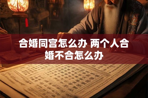 合婚同宫怎么办 两个人合婚不合怎么办