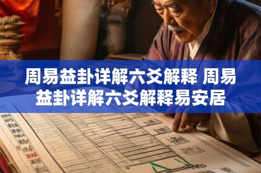 周易益卦详解六爻解释 周易益卦详解六爻解释易安居