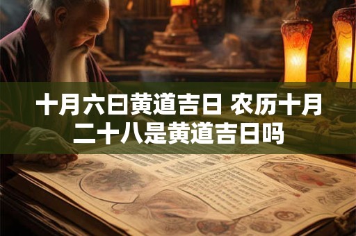 十月六曰黄道吉日 农历十月二十八是黄道吉日吗