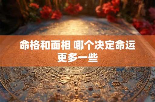 命格和面相 哪个决定命运更多一些 命格和面相 哪个决定命运更多一些
