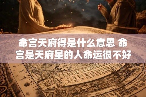 命宫天府得是什么意思 命宫是天府星的人命运很不好