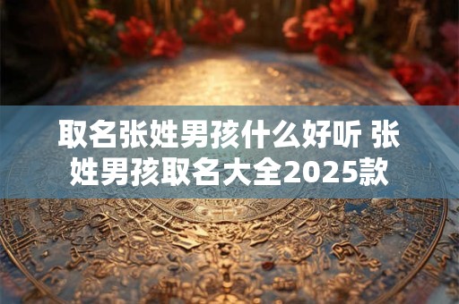 取名张姓男孩什么好听 张姓男孩取名大全2026款