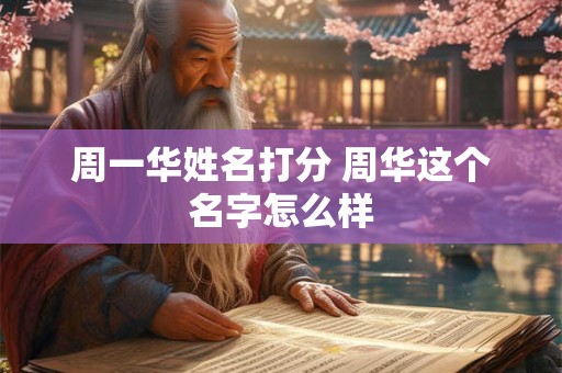 周一华姓名打分 周华这个名字怎么样