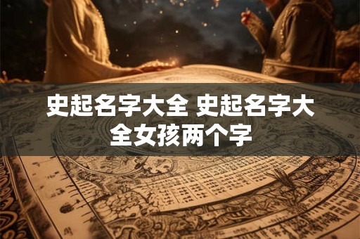 史起名字大全 史起名字大全女孩两个字
