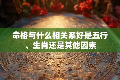 命格与什么相关系好是五行、生肖还是其他因素