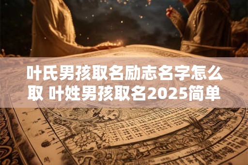 叶氏男孩取名励志名字怎么取 叶姓男孩取名2025简单有寓意