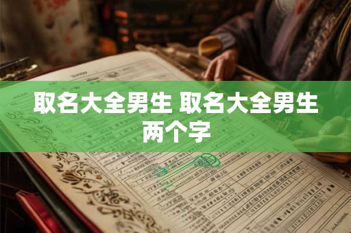 取名大全男生 取名大全男生两个字