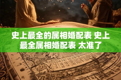 史上最全的属相婚配表 史上最全属相婚配表 太准了