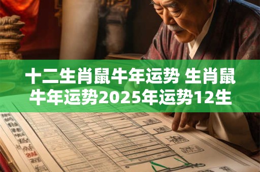 十二生肖鼠牛年运势 生肖鼠牛年运势2025年运势12生肖