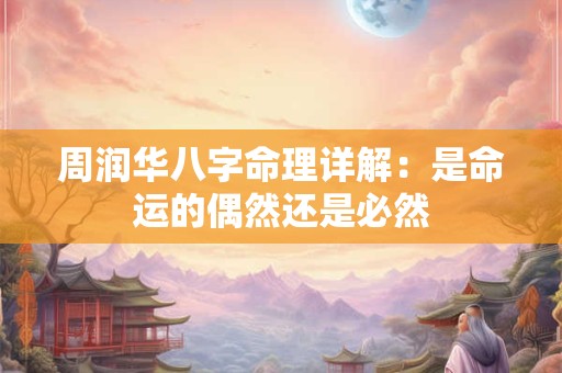 周润华八字命理详解：是命运的偶然还是必然