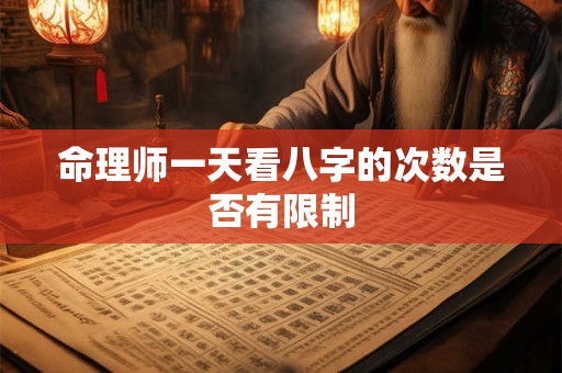 详细阅读:命理师一天看八字的次数是否有限制 命理师一天看八字的次数是否有限制