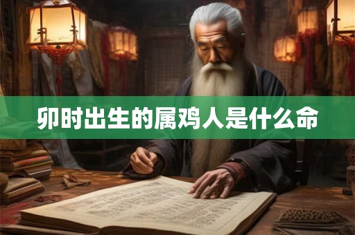 卯时出生的属鸡人是什么命