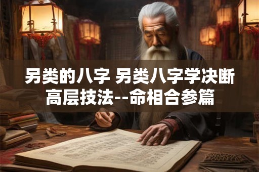 另类的八字 另类八字学决断高层技法--命相合参篇