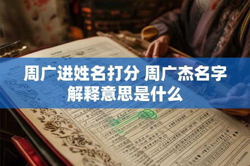 周广进姓名打分 周广杰名字解释意思是什么 周广进姓名打分 周广杰名字解释意思是什么