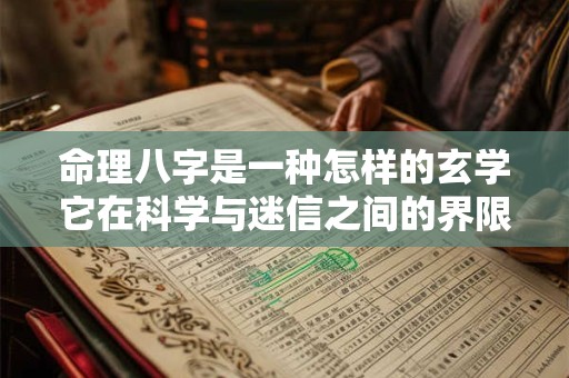 命理八字是一种怎样的玄学它在科学与迷信之间的界限究竟在哪里