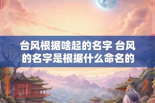台风根据啥起的名字 台风的名字是根据什么命名的