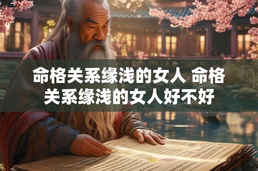 命格关系缘浅的女人 命格关系缘浅的女人好不好