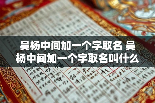 吴杨中间加一个字取名 吴杨中间加一个字取名叫什么 吴杨中间加一个字取名 吴杨中间加一个字取名叫什么