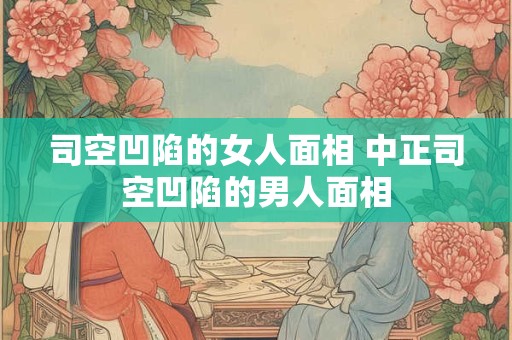 司空凹陷的女人面相 中正司空凹陷的男人面相