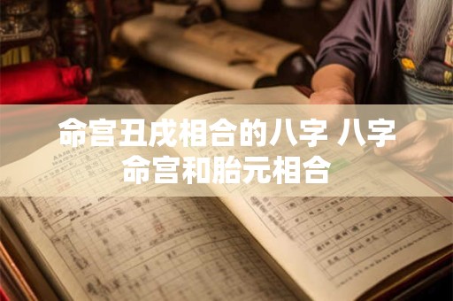 命宫丑戌相合的八字 八字命宫和胎元相合