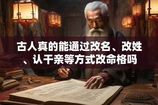 古人真的能通过改名、改姓、认干亲等方式改命格吗
