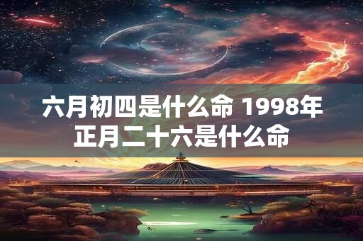 六月初四是什么命 1998年正月二十六是什么命 六月初四是什么命 1998年正月二十六是什么命