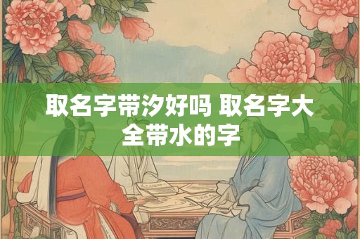 取名字带汐好吗 取名字大全带水的字