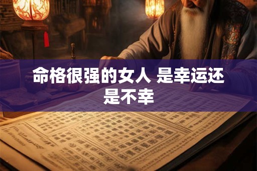 命格很强的女人 是幸运还是不幸