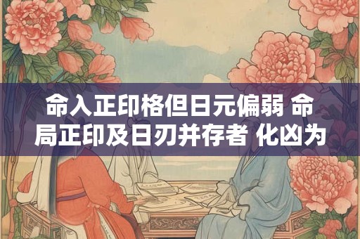 命入正印格但日元偏弱 命局正印及日刃并存者 化凶为吉