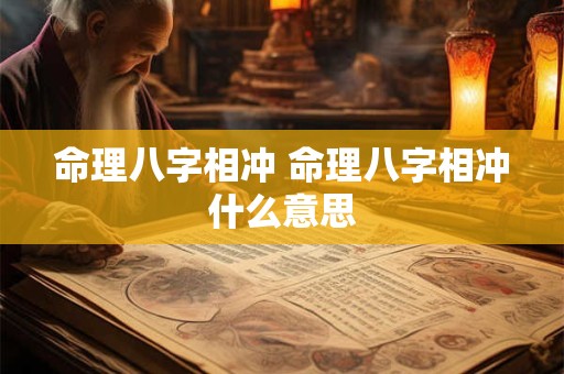 命理八字相冲 命理八字相冲什么意思