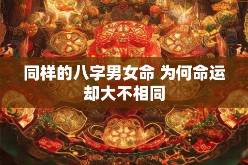 同样的八字男女命 为何命运却大不相同